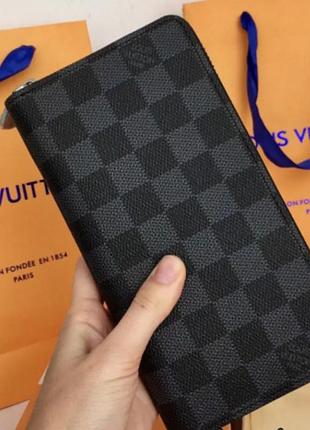 Гаманець луї вітон канва damier graphite натуральна шкіра