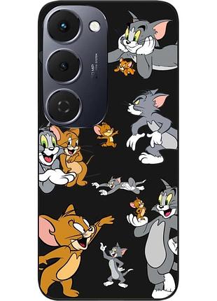 Чохол силіконовий epik для tecno spark 40 pro plus (km7) з принтом дружба том і джері