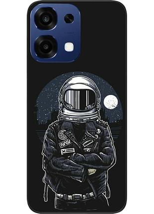 Силиконовый чехол бампер epik для oppo a6 pro с картинкой космонавт и луна