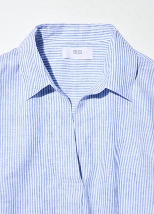 Рубашка льняная uniqlo (475650) 4