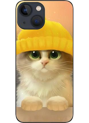 Силіконовий чохол epik для iphone 13 з картинкою кіт