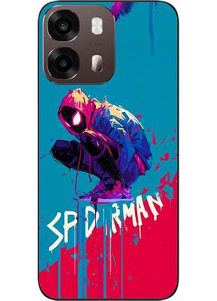 Силиконовый чехол epik для oppo a6s с принтом неоновый майлз