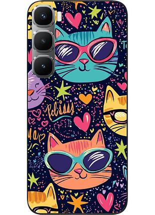 Чехол силиконовый epik для infinix hot 60 pro plus (x6886) с принтом радужные котята