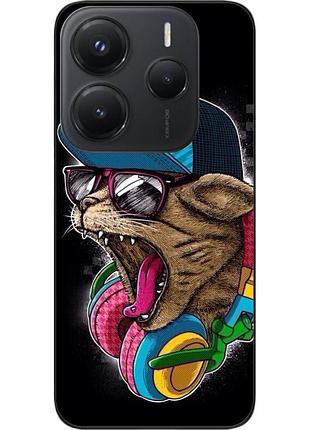 Силіконовий чохол epik для xiaomi redmi note 14 5g з картинкою модний кіт