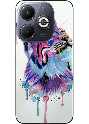 Силиконовый чехол epik для infinix smart 8 plus (x6526) с картинкой рысь акварель