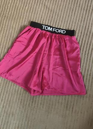 Шорти атласні рожеві tom ford xs-s