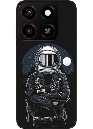 Силиконовый чехол бампер epik для zte blade a35 4g с картинкой космонавт и луна
