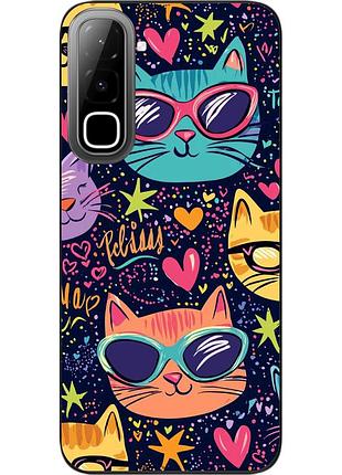Чехол силиконовый epik для infinix hot 70 (x6895) с принтом радужные котята
