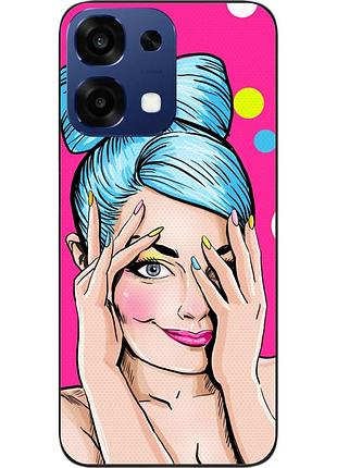 Силіконовий чохол epik для oppo a6 pro з картинкою дівчина поп арт