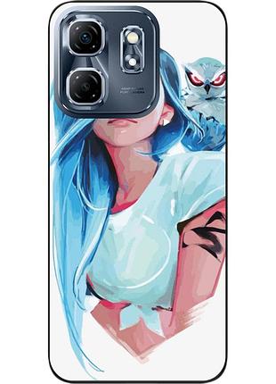 Силіконовий чохол epik для infinix hot 50i з картинкою дівчина із совою