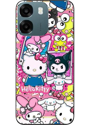 Чехол силиконовый epik для oppo a6 с принтом мир hello kitty
