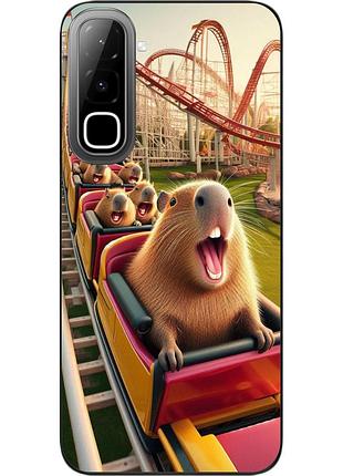 Силіконовий чохол epik для infinix hot 70 (x6895) з картинкою капібари на американських гірках