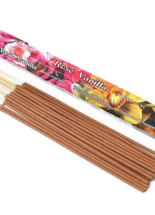 Ароматические палочки роза ваниль ayurvedic rose vanilla