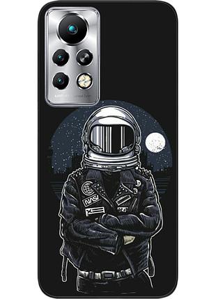 Силіконовий чохол бампер epik для infinix note 11 pro з картинкою космонавт і місяць