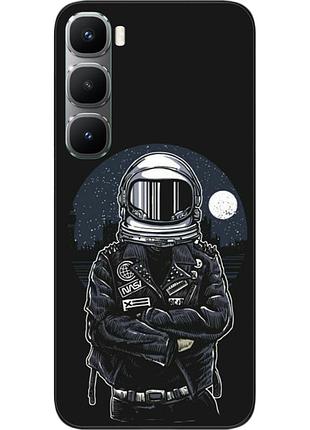 Силиконовый чехол бампер epik для infinix hot 60 pro (x6885) с картинкой космонавт и луна