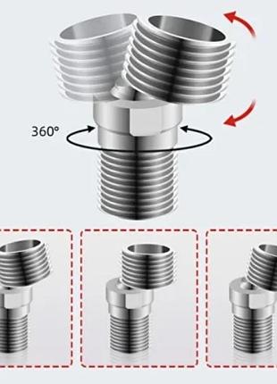 Регульований ексцентрик gap 1/2" з нержавіючої сталі aisi 304 для монтажу змішувачів при кривих виводах