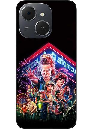 Силіконовий чохол epik для tecno spark 40c (km4k) з принтом stranger things команда