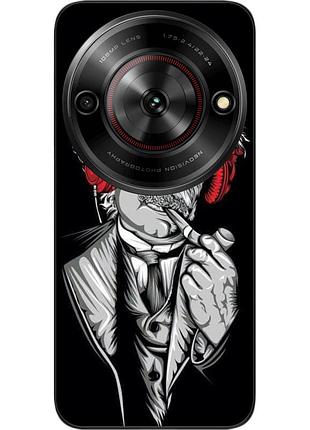 Чехол силиконовый epik для zte nubia focus 5g с картинкой эйнштейн в наушниках