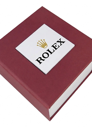 Подарочная упаковка для часов rolex, коробка-футляр с подушкой, бордовая с белым ( ibw108-1ko )