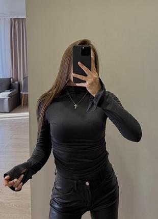 Кофта з красиви рукавами та збірками, лонг