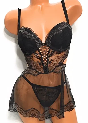 Изысканный кружевной пеньюар эротический сеточка прозрачный victoria's secret сексуальный
