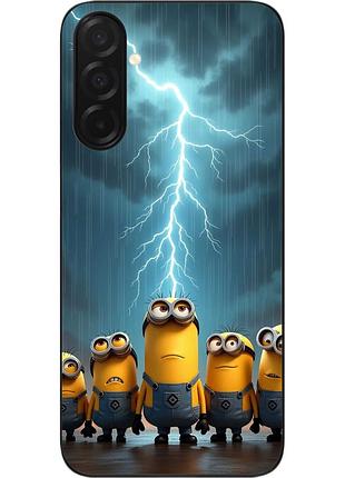 Чехол силиконовый epik для samsung galaxy a37 с изображением молния над миньонами