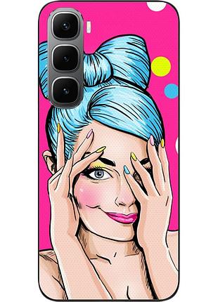 Силіконовий чохол epik для infinix hot 60i (x6728) дівчина поп арт