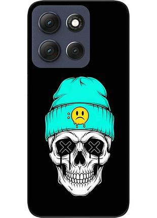 Силиконовый чехол epik для motorola g86 5g с принтом улыбка мертвеца