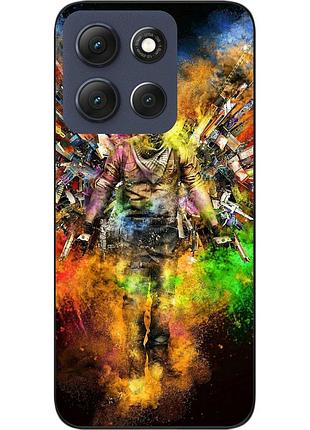 Силіконовий чохол epik для motorola g86 5g з принтом яскравий воїн