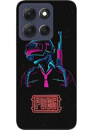 Чехол силиконовый epik для motorola g86 5g с принтом pubg неоновый воин