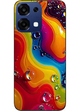 Чехол силиконовый epik для oppo a6 pro с изображением радужный поток