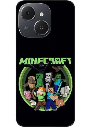 Чохол силіконовий epik для tecno spark 40c (km4k) з принтом minecraft битва за виживання