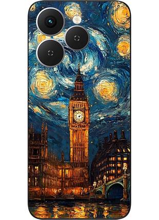 Чехол силиконовый epik для tecno spark 40 (km5n) с изображением звёздный лондон