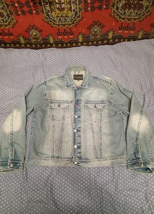 Мужская винтажная демисезонная джинсовая куртка, biaggini, оригинал, р. l-xl