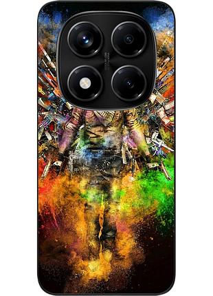 Силиконовый чехол epik для xiaomi redmi note 14 pro 4g с картинкой яркий воин