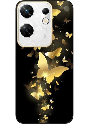 Силиконовый чехол epik для infinix zero 30 4g с картинкой золотые бабочки