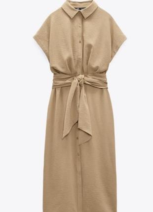 Плаття zara на гудзиках з поясом !