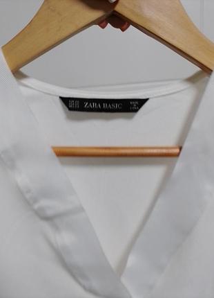 Блузка белая zara 7