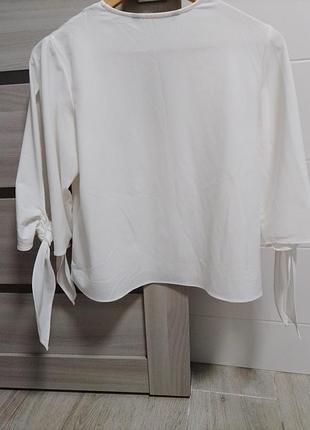 Блузка белая zara 5
