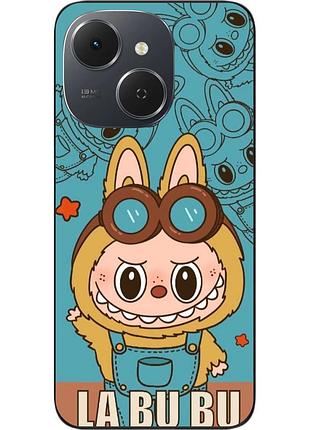 Чехол силиконовый epik для tecno spark 40c (km4k) с принтом labubu пилот