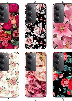 Силиконовый чехол цветы для xiaomi redmi 15 яркий цветочный принт
