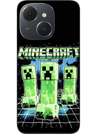 Чохол силіконовий epik для tecno spark 40c (km4k) з принтом minecraft армія криперів