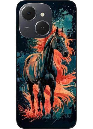 Силиконовый чехол epik для tecno spark 40c (km4k) с рисунком вихрь пламени