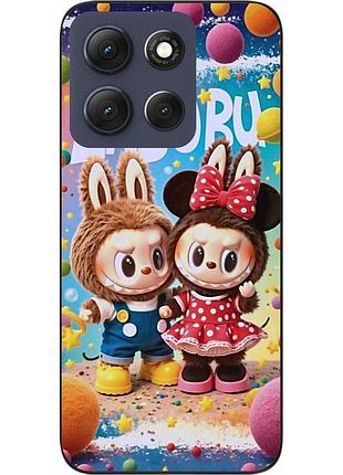 Силіконовий чохол epik для motorola g86 5g з малюнком labubu друзі