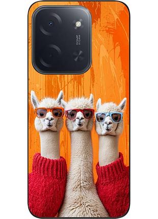 Силіконовий чохол epik для xiaomi poco c85 з принтом стильні лами