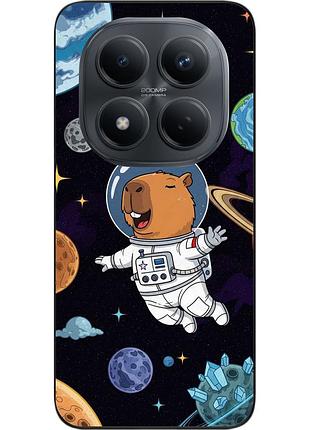 Силиконовый чехол epik для xiaomi redmi note 15 pro+ 5g с картинкой капибара космонавт
