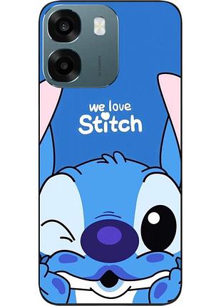 Силиконовый чехол epik для oppo a6 с принтом стич