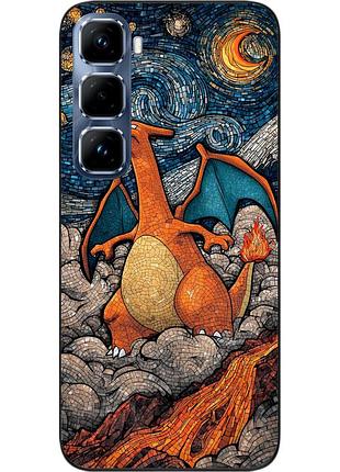 Чохол силіконовий epik для infinix hot 50 pro plus (x6880) з принтом вогняний дракон
