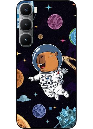 Силиконовый чехол epik для infinix hot 60 pro plus (x6886) с картинкой капибара космонавт