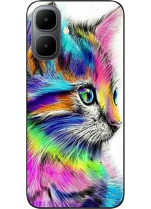 Силиконовый чехол epik для infinix smart 10 (x6725) с принтом разноцветный котик